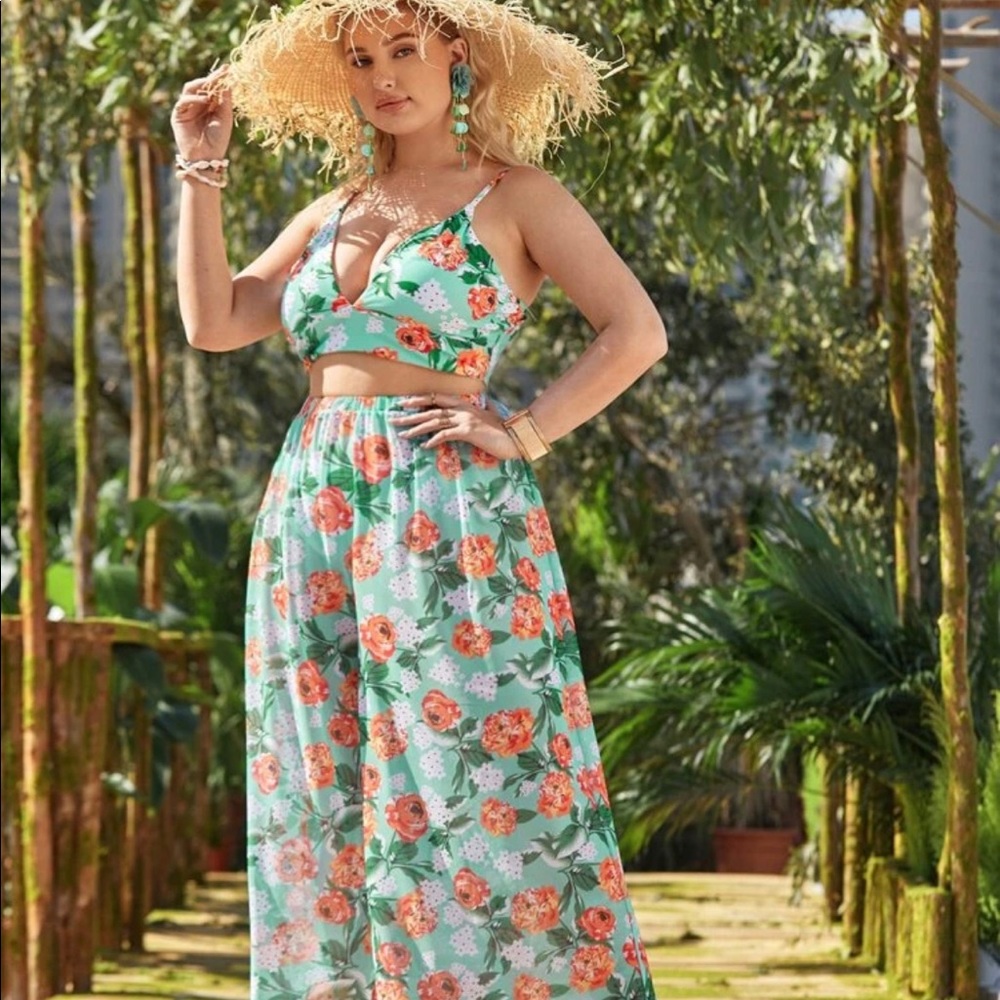 Two piece swim top and pants